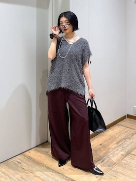 「アイテム（シュシュ）」を使った、遥さん（レディース・156cm・20代）の秋コーディネート