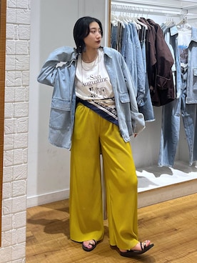 「アイテム（バンダナ/スカーフ）」を使った、遥さん（レディース・156cm）の夏コーディネート