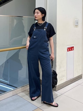 「アイテム（オールインワン・サロペット）」を使った、遥さん（レディース・156cm）の夏コーディネート