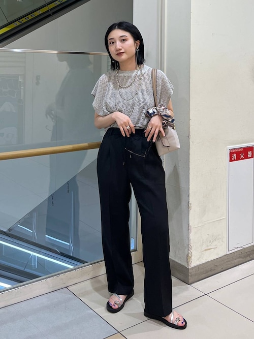 セール】MATINEE LINE/リネンライクイージーストレートパンツ