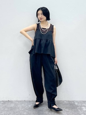 「アイテム（オールインワン・サロペット）」を使った、遥さん（レディース・156cm・20代）の夏コーディネート