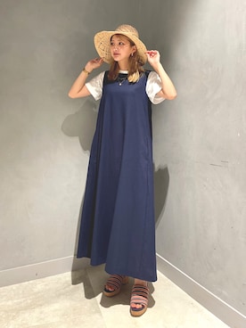 「Simplicite（サンプリシテ）のアイテム（ワンピース/ドレス）」を使った、SAYAさん（レディース・159cm）の夏コーディネート