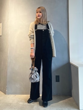 「Simplicite（サンプリシテ）のアイテム（バッグ）」を使った、SAYAさん（レディース・159cm）の冬コーディネート