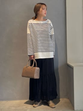 「Simplicite（サンプリシテ）のアイテム（バッグ）」を使った、SAYAさん（レディース・159cm）の春コーディネート