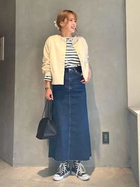 「Simplicite（サンプリシテ）のアイテム（バッグ）」を使った、SAYAさん（レディース・159cm）の春コーディネート