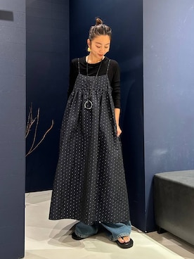 「秋コーデ」｜「アイテム（ワンピース/ドレス）」を使った、shimoさん（レディース・156cm）の夏コーディネート