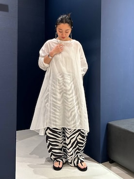 「アイテム（チョーカー）」を使った、shimoさん（レディース・156cm）の春コーディネート