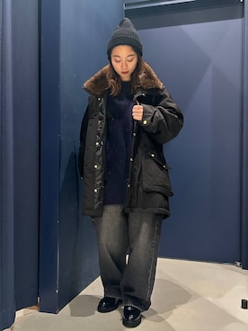 「アイテム（モッズコート）」を使った、shimoさん（レディース・156cm・20代）の冬コーディネート