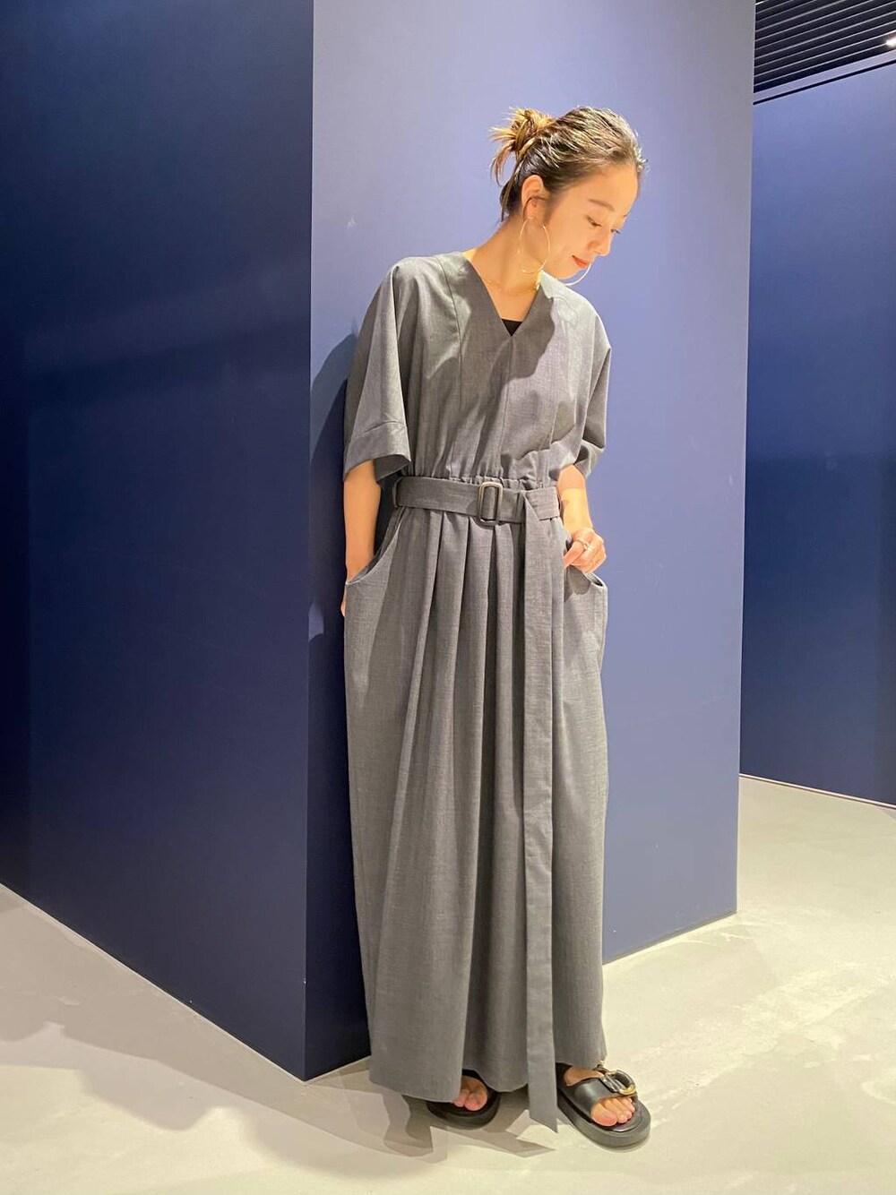 新品 カレンソロジー ハイカウントタイプライターワンピース 五分袖 七分袖 Curensology/カレンソロジー｜【2024 Spring Collection】この春