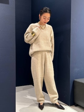 「アイテム（バングル/リストバンド）」を使った、shimoさん（レディース・156cm）の秋コーディネート