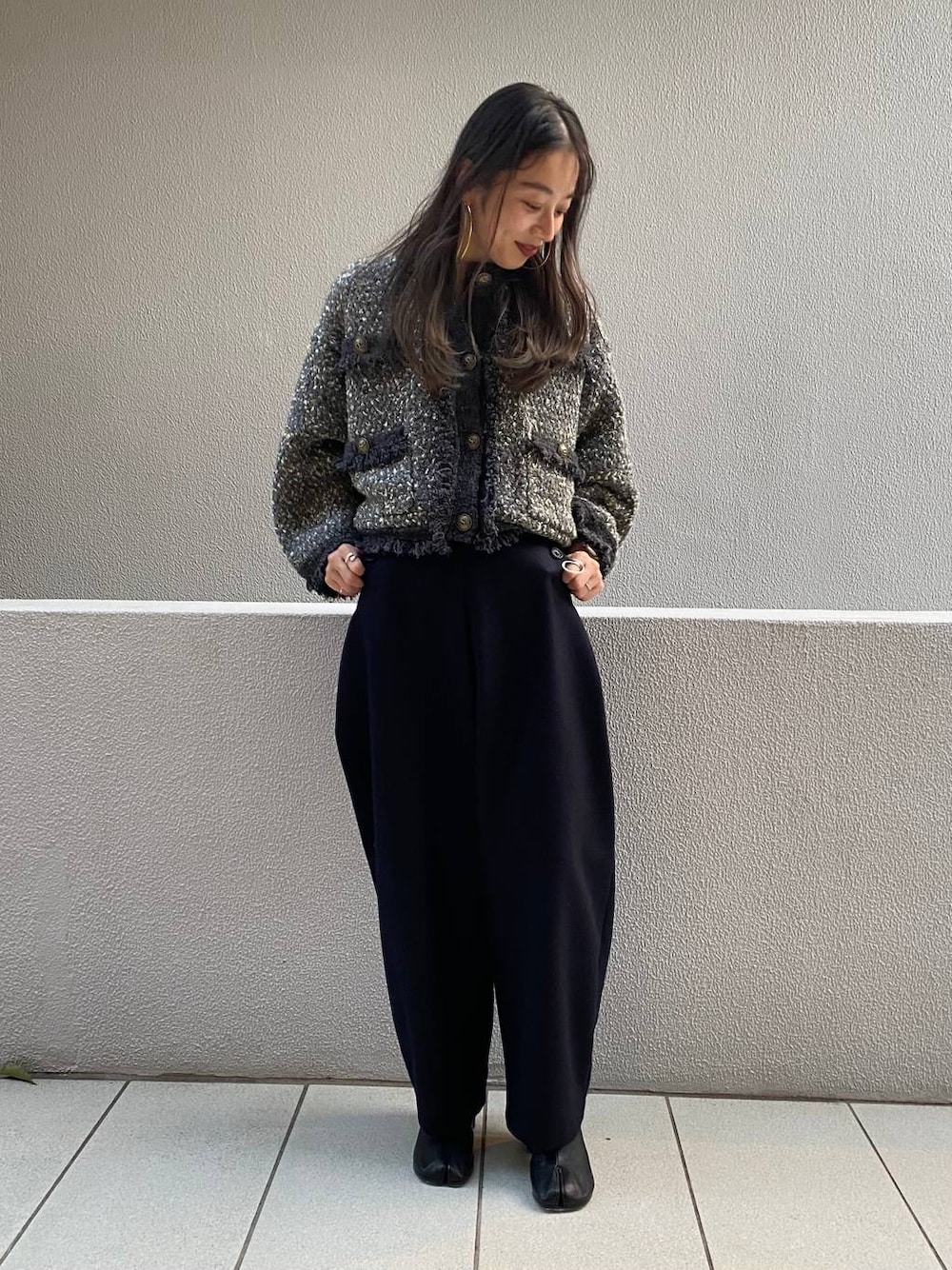 Curensology(カレンソロジー)/ニットツイードカーディガンを使った