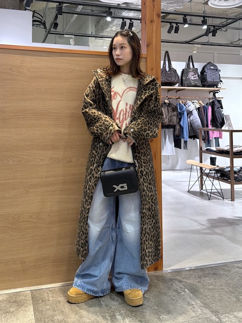 【新品タグ付き未使用】l'or Stand collar Long Coat X-girl（エックスガール） ステンカラーコート コート STAND COLLAR