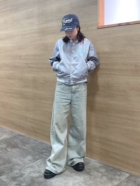「X-girl（エックスガール）のアイテム」を使った、服部 天音さん（レディース・157cm）の秋コーディネート