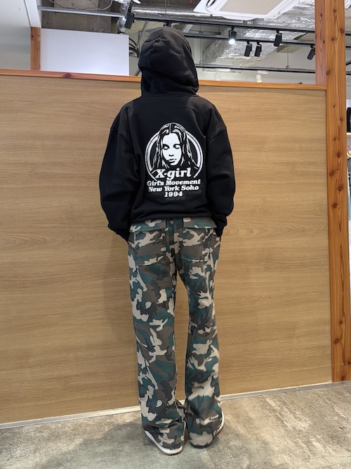 MESSAGE AND FACE ZIP UP SWEAT HOODIE（パーカー）｜X-girl（エックス