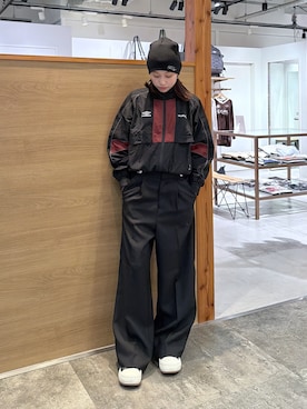 「X-girl（エックスガール）のアイテム」を使った、服部 天音さん（レディース・157cm）の秋コーディネート