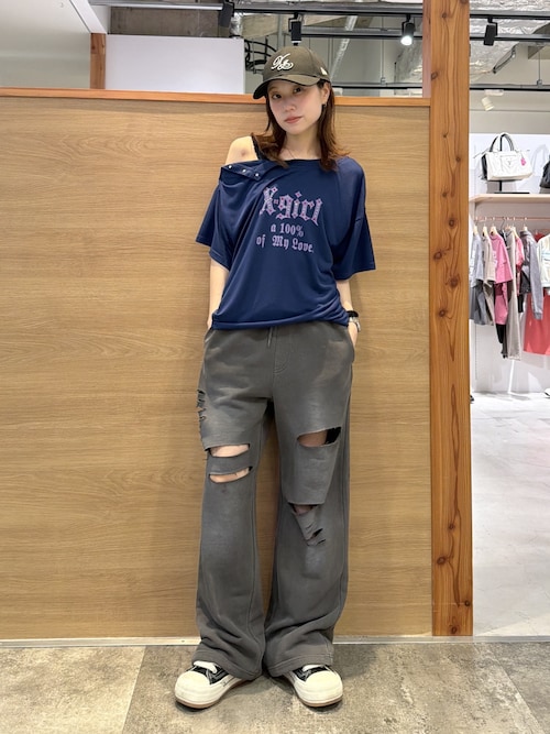 DISTRESSED SWEATPANTS（スウェットパンツ）｜X-girl（エックスガール