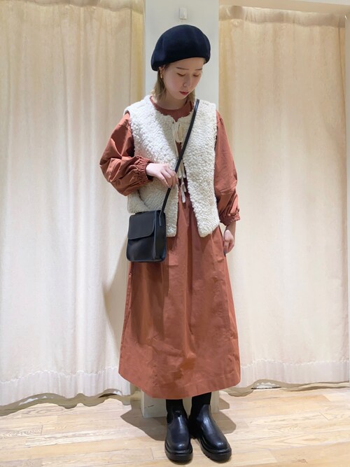 セール】配色ステッチワンピース（ワンピース）｜ehka sopo  