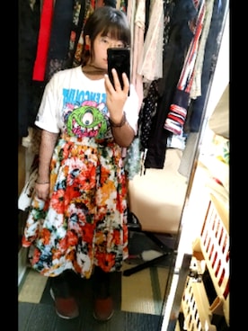 「ROLLING CRADLE（ローリングクレイドル）のアイテム（Tシャツ/カットソー）」を使った、おさんぽうさぎさん（レディース・147cm）の夏コーディネート
