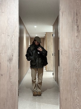 「アイテム（ハンチング/ベレー帽）」を使った、akoさん（レディース・150cm）の秋コーディネート