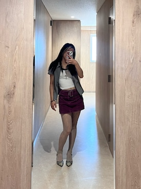 「H&M（エイチ・アンド・エム）のアイテム（スカート）」を使った、akoさん（レディース・150cm）の秋コーディネート