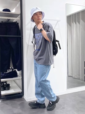 「アイテム（デジタル腕時計）」を使った、shibaさん（メンズ・172cm）の夏コーディネート