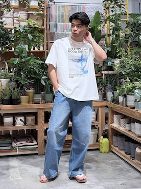 「GEORGE'S（ジョージズ）のアイテム」を使った、shibaさん（メンズ・172cm）の夏コーディネート