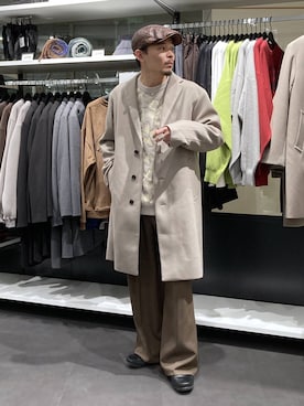 「アイテム（ハンチング/ベレー帽）」を使った、shibaさん（メンズ・172cm・20代）の冬コーディネート