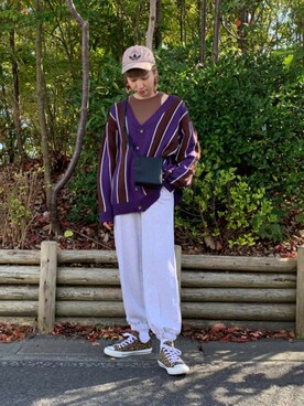 「キャップ女子」｜YUKINOさん（レディース・170cm）の秋コーディネート