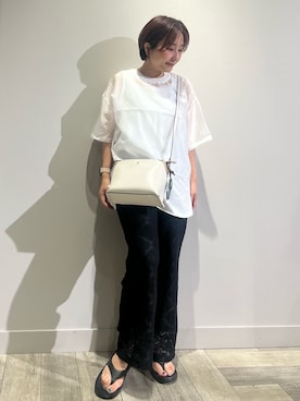 「アイテム（サンダル）」を使った、遠藤　裕子さん（レディース・155cm・40代）の夏コーディネート