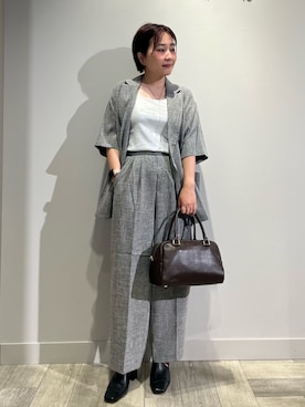 「アイテム（タンクトップ）」を使った、遠藤　裕子さん（レディース・155cm・40代）の夏コーディネート
