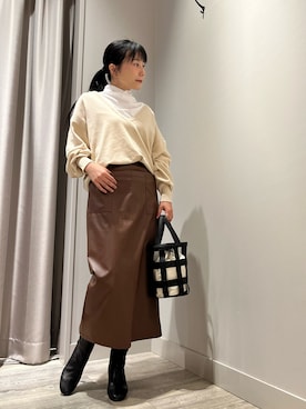 遠藤　裕子さん（レディース・155cm）の冬コーディネート