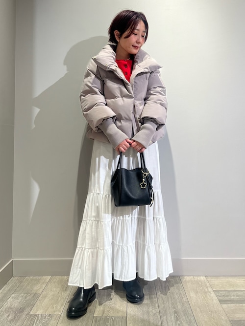 アバハウス袖リブシームレススタンドダウン定番/軽量/冬服/長袖/きれいめ abahouse mavie（アバハウスマヴィ） ダウンコート ダウンジャケット