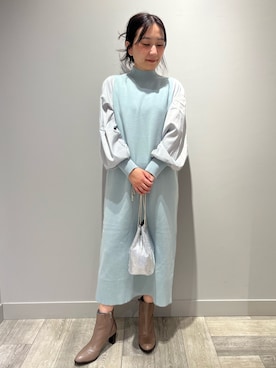 「アイテム（ワンピース/ドレス）」を使った、遠藤　裕子さん（レディース・155cm・30代）の冬コーディネート