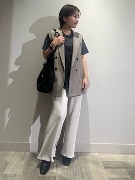 「アイテム（パンツ）」を使った、遠藤　裕子さん（レディース・155cm・40代）の夏コーディネート