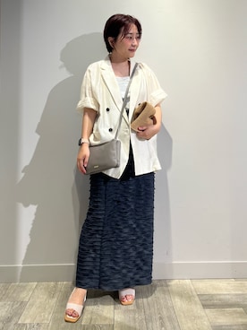 「アイテム（タンクトップ）」を使った、遠藤　裕子さん（レディース・155cm・40代）の夏コーディネート