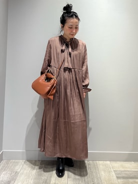 「アイテム（ワンピース/ドレス）」を使った、遠藤　裕子さん（レディース・155cm・30代）の秋コーディネート