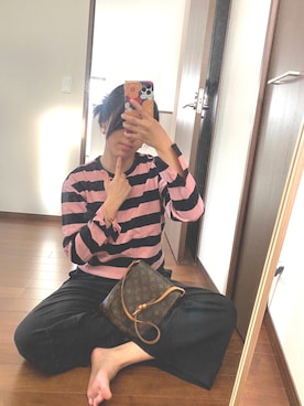 「ZARA（ザラ）のアイテム（スラックス、ブラック系）」を使った、Missjoselinさん（レディース・167cm）の秋コーディネート