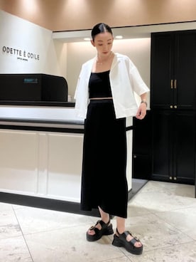 「ODETTE E ODILE（オデットエオディール）のアイテム」を使った、寺尾　オデット エ オディール スタッフさん（レディース・167cm）の夏コーディネート