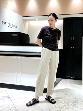 「ODETTE E ODILE（オデットエオディール）のアイテム」を使った、寺尾　オデット エ オディール スタッフさん（レディース・167cm）の夏コーディネート