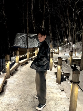 「ASTRONOMY（アストロノミー）のアイテム（ブルゾン）」を使った、sakuraさん（メンズ・171cm）の春コーディネート