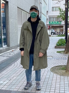 「アイテム（モッズコート）」を使った、stevedgeさん（メンズ・176cm）の春コーディネート