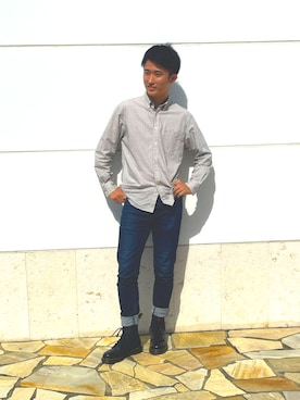 「UNIQLO（ユニクロ）の50色ソックス（消臭機能付き）（ソックス/靴下）」を使った、pinolinさん（メンズ・173cm）の秋コーディネート