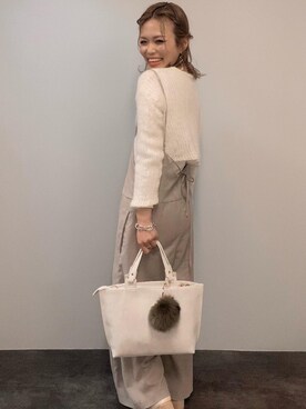 「GUSCIO（グッシオ）のアイテム（財布/小物）」を使った、えりさん（レディース・159cm）の秋コーディネート