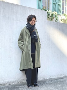 カバンドズッカ　CABANE de Zucca バイカラーロングコート カバンドズッカCABANE de Zucca バイカラーロングコート