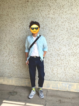 「Yeezy（イージー）のアイテム（レッグウェア）」を使った、FLYさん（メンズ・183cm）の春コーディネート