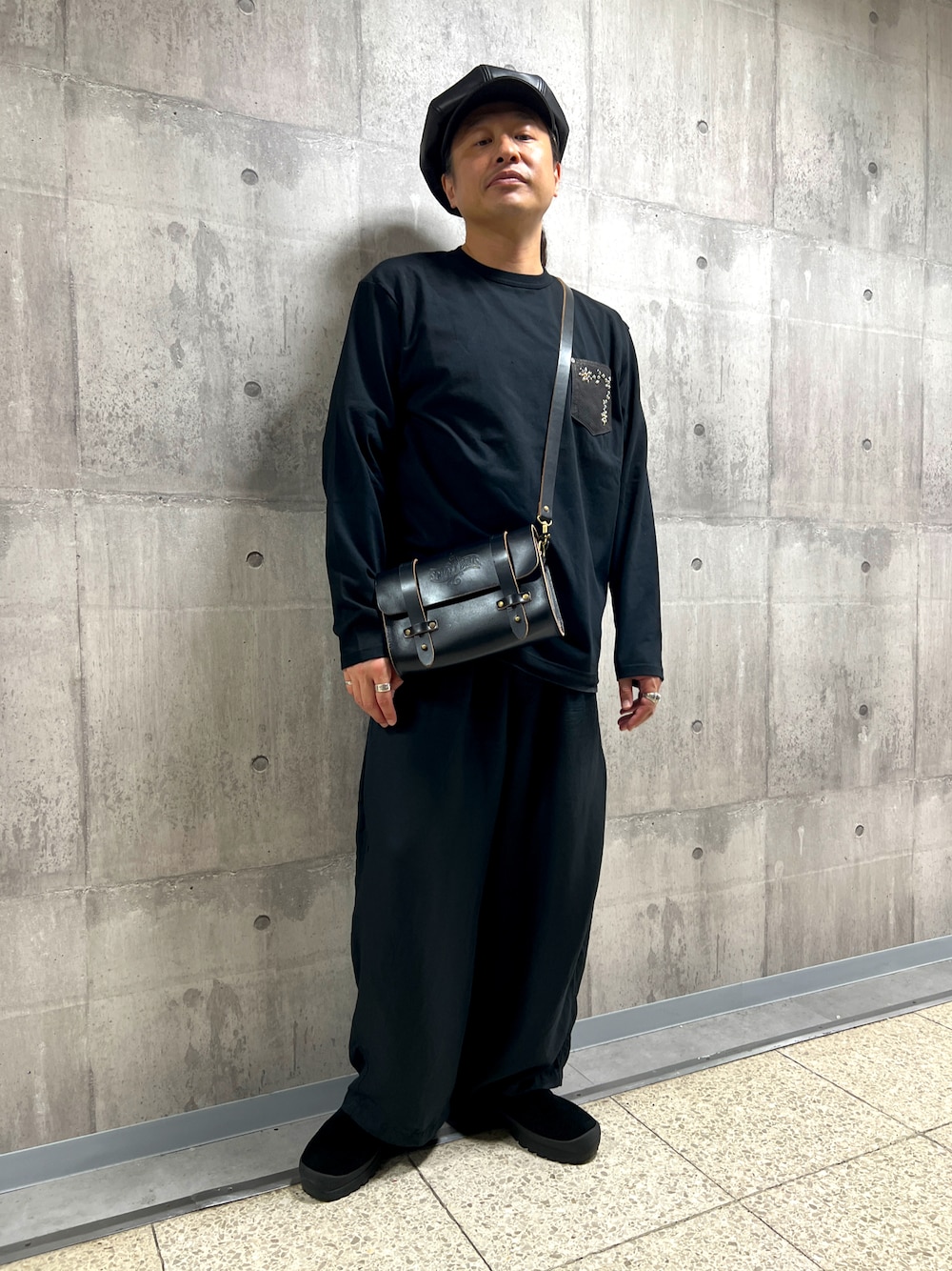 schott（ショット）の「Schott/ショット/LEATHER NEWSBOY CAP/レザー