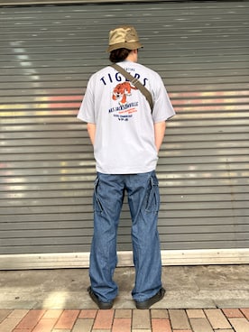 「AVIREX（アヴィレックス）のアイテム（サンダル）」を使った、Ryousukeさん（メンズ・173cm）の夏コーディネート