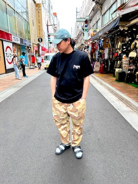 「AVIREX（アヴィレックス）のアイテム（サンダル）」を使った、Ryousukeさん（メンズ・173cm）の夏コーディネート