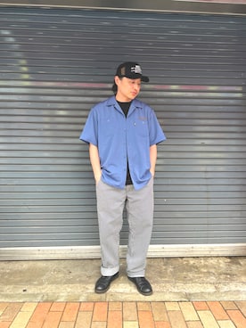 「アイテム（チノパンツ、その他）」を使った、Ryousukeさん（メンズ・173cm）の夏コーディネート