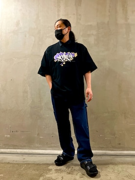 「AVIREX（アヴィレックス）のアイテム（サンダル）」を使った、Ryousukeさん（メンズ・173cm）の春コーディネート